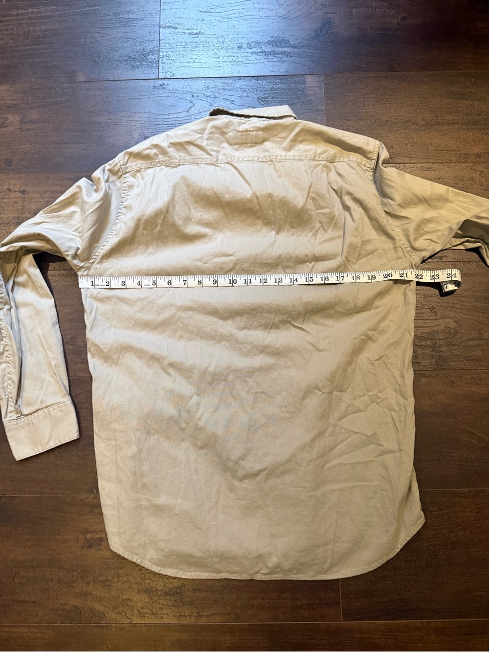 Buck Mason Light Tan Long-Sleeve Button-Down Shirt - Picture 5 of 6